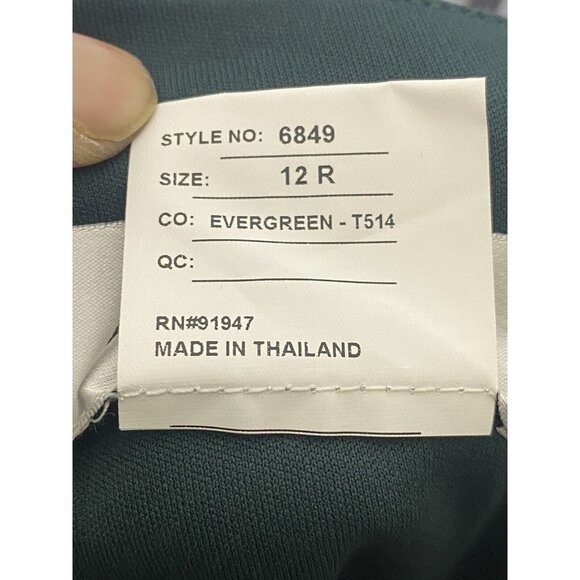 AFTER SIX One-shoulder Draped Cowl-neck Maxi Dress In Evergreen Size 12 - Picture 9 of 11